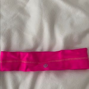 Bright pink lulu lemon athletica headband